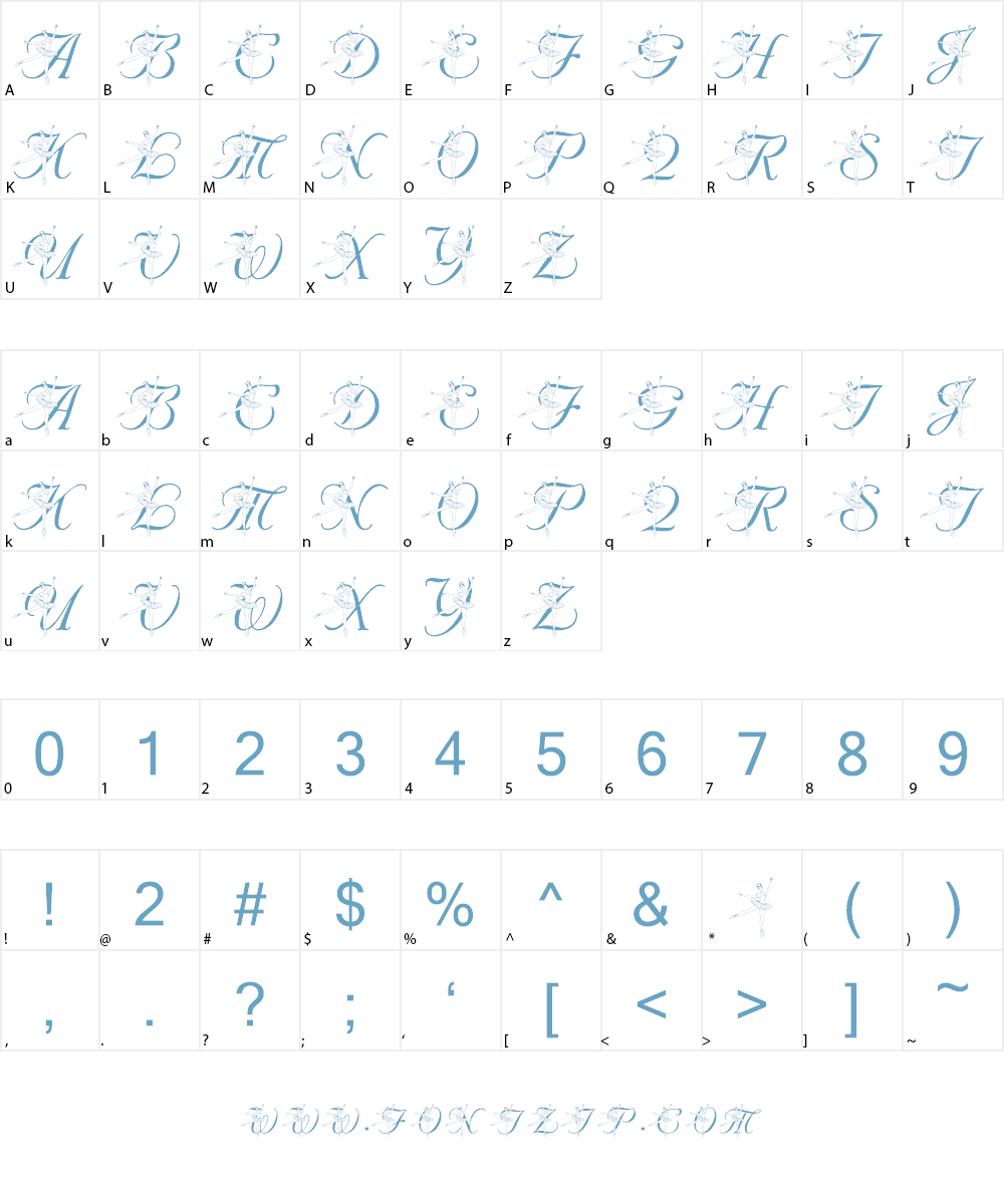 LMS Nutcracker Ballet Font Character